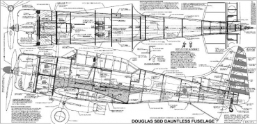 Douglas SBD Dauntless / A-24Banshee 1/4 Plans